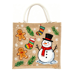Borse Tote in Iuta Personalizzate con Logo Stampato 2025, Naturali, Riutilizzabili ed Ecologiche, di Dimensioni Personalizzate, per Natale, Shopping, Spiaggia e Regali - Product Image 6