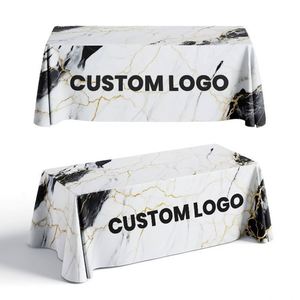 Fitted Design Waterproof Polyester Spandex Stretch Fabric Custom Logo Printed <b>Table</b> Cover for Trade Shows - Product Image 5