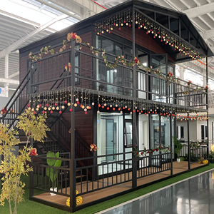 Villa préfabriquée de luxe à deux étages, design moderne, maison à structure légère en acier sur 2 niveaux, maisons préfabriquées personnalisées pour l'habitation - Product Image 2
