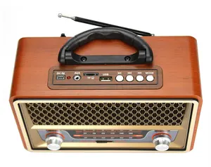 <span class=keywords><strong>Radio</strong></span> <span class=keywords><strong>Portatile</strong></span> <span class=keywords><strong>Vintage</strong></span> MEIER M-157BT FM AM SW a 3 Bande, Economica, in Legno, con Registratore, Dorata, Ricaricabile USB - Product Image 4