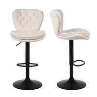 Best-seller Tabouret de bar lounge en velours de luxe chaise réglable en tissu pour salle à manger et hôtel Mobilier de maison design pop