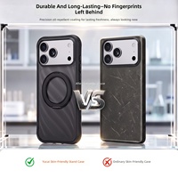 Étui de téléphone magnétique rotatif avec béquille pour iPhone 18 Pro Max 17 Pro Max 16 – Coque robuste avec support et design antidérapant texturé