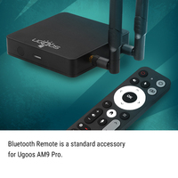 Ugoos AM9 PRO S905X5-J 4G 64G TV Box Android 14 DDR5 Quad Core Reproductor Multimedia 2.4G+5G Wifi 4K BT Control Remoto por Voz Smart Set Top Box STB