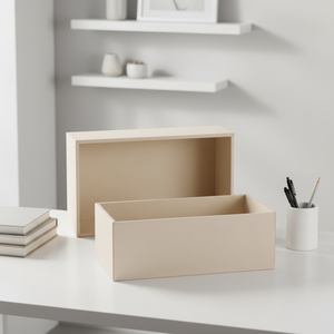 बेज न्यूनतम लिफ्ट-ऑफ ढक्कन लंबे सार्वभौमिक पैकेजिंग बॉक्स - Product Image 3