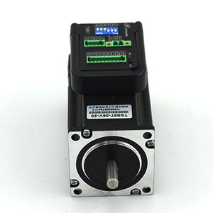 Nema23 57mm 24V ~ 40VAC <span class=keywords><strong>1N</strong></span>.M motor stepper hibrida dengan driver terintegrasi untuk mesin CNC - Product Image 1