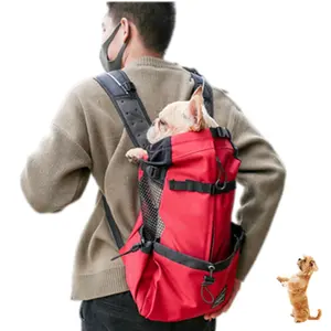 Bolsa de viagem respirável para cachorros, embalagem para transporte de cachorros e gatos, mochila de trilha e alça de ombro