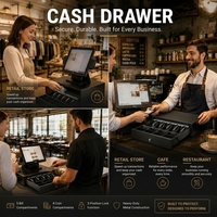 Tiroir-caisse JJ pour terminal de point de vente, serrure à 3 positions 5B6C, ouverture automatique, pour imprimantes de reçus, usage en supermarché et commerce de détail