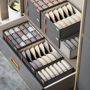 Accessoires de placard pliables multifonctionnels Organisateur Armoires de rangement pour sous-vêtements Chaussettes Tiroirs de soutien-gorge Séparateur pour armoire - Product Image 3