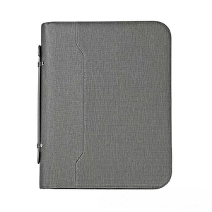 Da kinh doanh danh mục đầu tư Túi A4 tập tin thư mục tổ chức đầy đủ dây kéo đóng cửa padfolio với máy tính và notepad - Product Image 6