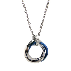 Collier pour homme en acier inoxydable 2026, trois anneaux entrelacés, chaîne anti-ternissement, vente en gros, haute qualité MGXL592 - Product Image 6