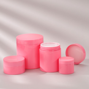 100ml 120ml 150ml 200ml 250ml Stoples Plastik Pink Mulut Lebar untuk Perawatan Kulit, Lulur Tubuh, Krim, Kondisioner dengan Tutup Rose Gold - Product Image 5