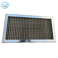 Grille d'aération double déflection en acier inoxydable 300mm*200mm, avec volets réglables et contrôle du volume
