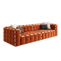 Canapé modulaire sectionnel unique en patchwork Teddy, canapé en tissu multiplace de luxe pour la maison et les hôtels de luxe