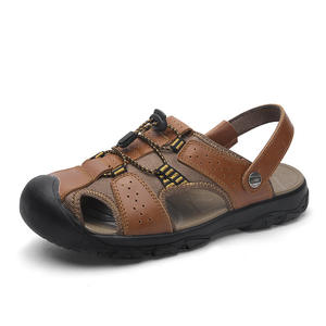 Chaussures d'<span class=keywords><strong>escalade</strong></span> respirantes pour hommes, sandales de plage aquatiques, sandales en cuir véritable, chaussures de sport d'été pour hommes - Product Image 1