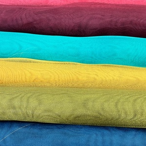 Produttore 30gsm morbido poliestere lucido seta crêpe Georgette Chiffon tessuto Organza tessuto Plain Pattern per la realizzazione di abiti - Product Image 5