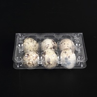 6 Cellules Oeufs De Caille En Plastique Plateau Carton Conteneurs à Bon Marché Prix PET
