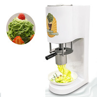 Machine à glace italienne 420 ml Rouge/Blanc/Jaune 80W pour glace molle en forme de nouilles, glace à la crème, snacks tourbillonnants et glace spaghetti
