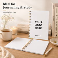 Carnet à spirale A5 personnalisé avec logo et marque, 80 feuilles lignées, journal d'écriture, fournitures cadeaux d'entreprise