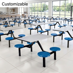 Arredamento per Mensa Scolastica, Tavolo in Fibra di Vetro Resistente con Sedie per Scuole, Fornitura all'Ingrosso, Certificato ISO - Product Image 1