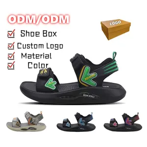 2024 Summer New Custom Kids Cool Beach Sandals Boys Nonslip Open Toe Sandals Stylish Children Casual Sandals