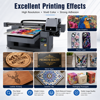 Nueva Impresora UV Plana A1 6090 de 600x900mm con 3 Cabezales de Impresión XP600 I1600, Tinta UV CMYK Blanca y Barniz para Acrílico, Vidrio, Metal y Madera