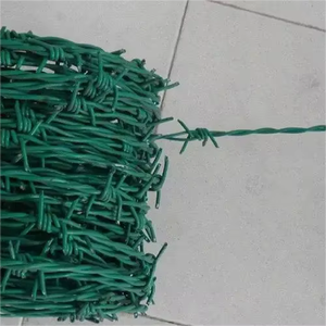 <b>PVC</b> Coated Barbed Iron Wire, Anti-Rust Plastic Coated Barbed Wire <b>Roll</b> for Farm Boundary Isolation - Product Image 3