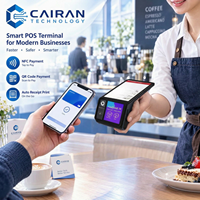 Terminal de point de vente mobile Cairan tout-en-un avec lecteur NFC Android, imprimante thermique, scanner de codes-barres, caisse enregistreuse sans fil portable pour le commerce de détail
