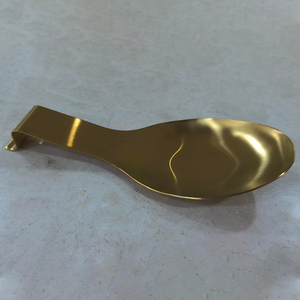 Logo personalizzato di grandi dimensioni scaldare piatto oro in acciaio inox Buffet utensile <span class=keywords><strong>mestolo</strong></span> servire cucchiaio per la cucina - Product Image 3
