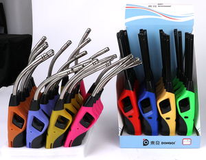 Allume-cigare à flamme de gaz pour barbecue de cuisine au design élégant, rechargeable au <span class=keywords><strong>butane</strong></span>, durable et sûr, tube en plastique <span class=keywords><strong>flexible</strong></span>, torche de camping, cigarette - Product Image 5