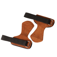 Poignée de maintien en cuir pour haltérophilie avec support de poignet pour entraînement en salle de sport, musculation, entraînement de force, logo personnalisé