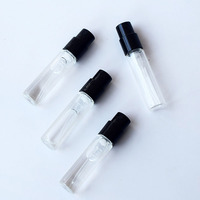 Petit flacon de parfum miniature 1ml 1,5ml 2ml 2,5ml 3ml 5ml, flacon personnalisé avec logo, tube en verre, atomiseur, flacon vaporisateur avec carte échantillon