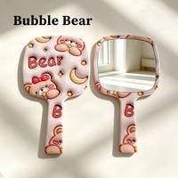 Miroir de poche compact 3D imprimé, miroir à main, service OEM ODM avec logo personnalisé, emballage au design exclusif, fiable