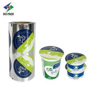 DQ PACK Custom Printed Yogurt Milk Bubble Tea PS/PP Cup Sealing Roll Film