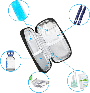 Bolsa de refrigeración con aislamiento térmico para almacenamiento de medicamentos personalizado, caja de bolígrafo de insulina, pequeñas bolsas organizadoras para diabéticos, caja de viaje para insulina - Product Image 3