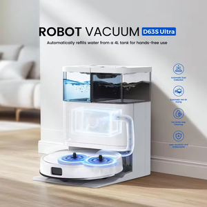 Teendow D63S Ultra 10000pa Aspiradora Robot Automatic Hot Air Drying Vacuum Cleaner and <b>Mop</b> With Self <b>Cleaning</b> Robot Vacuum Clea - Product Image 3