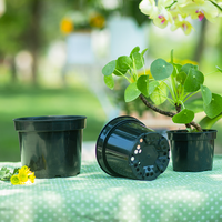 Pot de fleurs rond souple en plastique léger à suspendre, avec trous de drainage, en PP écologique pour pépinière
