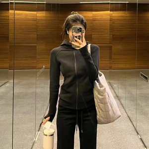 Top Sportivo da <span class=keywords><strong>Donna</strong></span>, Giacca Slim per Yoga e Corsa, Set Autunno/Inverno, Cardigan Caldo con Zip - Product Image 5