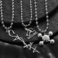 Collier Pendentif Personnalisé avec Symboles pour la Saint-Valentin, en Acier Inoxydable, Bijou Homme avec Logo Personnalisé