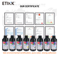Encre UV DTF en gros 1000 ml CMYK Blanc Vernis pour Imprimante d'Étiquettes Epson I3200 XP600 Fournisseur OEM Surfaces Dures FDS