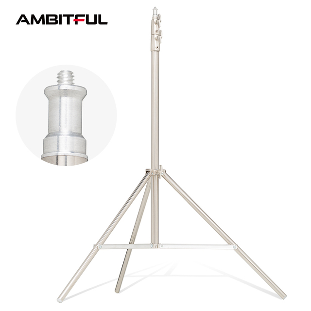 AMBITFUL Stainless Steel 2M Heavy Duty Light Stand Tripod with for Photo Studio Softbox Video Flash Umbrellas Reflector Lighting