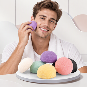 Éponge faciale en charbon de bambou et konjac - Logo et emballage personnalisés, éponge de bain coréenne professionnelle <span class=keywords><strong>pour</strong></span> soins du <span class=keywords><strong>visage</strong></span> OEM/ODM - Product Image 4