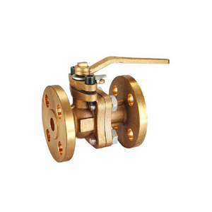 Válvula de bola de bronce de 1 pulgada con brida, operación manual, para agua a temperatura normal, sellado de PTFE, OEM ODM, alta temperatura - Product Image 3