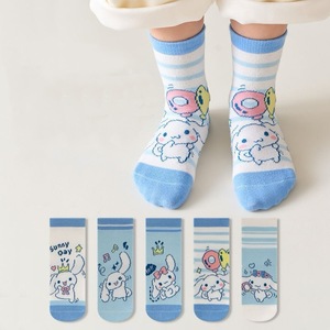 Sanrio Women's Cartoon Cinnamon Dog Mid-Calf Socks Spring Summer Combed Cotton Breathable Casual Socks For Youth - Product Image 2
