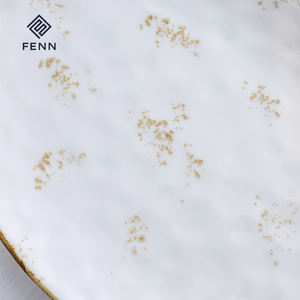 FENN Plateaux de service blancs en céramique faits à la main Assiette de 12 "Grand <span class=keywords><strong>plateau</strong></span> moderne pour plat de poisson Steak ou <span class=keywords><strong>homard</strong></span> Assiette en porcelaine - Product Image 4