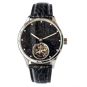 Reloj Mecánico de lujo para hombre, 1 unidad, logotipo personalizado, marca privada, esqueleto de gaviota, tourbillon, Piedra de Arena azul, cielo estrellado - Product Image 5