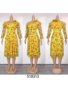 Abito estivo a trapezio stampato per donne taglie forti, ispirato al commercio estero transfrontaliero europeo-americano - Novità - Product Image 5