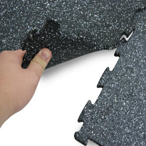 Dalles de sol de gym emboîtables en caoutchouc, résistantes à l'eau et au feu, antidérapantes, 485 mm x 485 mm - Product Image 3