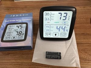 Interior Exterior Uso en el hogar <span class=keywords><strong>Digital</strong></span> Negro LCD Termómetro Higrómetro Temperatura - Product Image 5