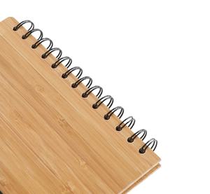 Grosir sampul kayu A5 jurnal penjilid Spiral dengan Logo pemutar pena kustom kumparan Spiral cincin ganda buku catatan buku catatan bambu - Product Image 4