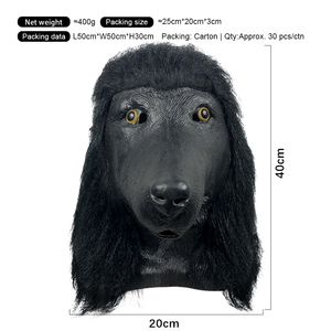 Masque d'animal en latex naturel écologique, masque intégral pour fête et spectacle - Product Image 3